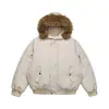 Sidalite Inverno Estilo Americano Gola Grande de Pelo com Capuz Jaqueta de Algodão Masculina Espessada Roupa de Trabalho Algodão Marca Tendência Parka Solta Casaco de Algodão