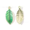 Folhas de Planta Verde Pingando Óleo Acessórios de Joia DIY Acessórios de Pingente de Folha de Bambu Corrente de Celular Pingente de Chaveiro Feito à Mão