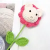 Flor Artificial Producto Terminado Flor Hecha a Mano Flor DIY Tejido de Lana Crochet Casero Ramo Margarita Pequeña Flor Terminada de Lana