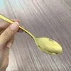 Acero Inoxidable 304 Cuchara de Postre Estilo Ins Escandinavo Dorada Cuchara de Café Cuchara para Revolver Cuchara para Comer en Casa Restaurante Cuchara para Sopa
