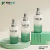 Nueva Botella Pulverizadora Redonda de 80 ml con Atomizador Fino Ximeng en Stock, con Boquilla Dorada Mate, Botella Dispensadora de Producto para Cuidado Facial Hidratante de Color Café