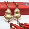 Colgante para Coche de Gato de la Fortuna y Calabaza con Hoja de Oro, Regalo Promocional para Aperturas de Seguros, Negocios y Joyerías