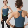 Nuevo Estilo Camiseta sin Mangas para Mujer con Almohadillas en el Pecho, Sujetador Deportivo a Prueba de Impactos, Camiseta sin Mangas con Hermoso Diseño en la Espalda, Cómoda y Transpirable, Se Puede Usar por Fuera, Camiseta sin Mangas para Mujer
