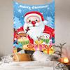 Navidad 2022 Nuevo Tapiz Atmósfera Decorativo Tela de Pared Guardería Papá Noel Tela Colgante Tela de Fondo