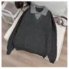 Suéter de punto retro de bloques de color mezclado para otoño/invierno 2026, unisex, moderno, de ajuste holgado, jersey casual