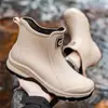 Venda Quente Transfronteiriça Moda Meia-Canela Botas de Chuva Impermeáveis Botas de Chuva Antiderrapantes Sapatos para Chão de Cozinha, Cavalgada, Artesanato, Resistentes ao Desgaste Botas de Água
