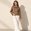 Nova Jaqueta de Lã com Capuz Moletom Outono/Inverno 2025 Jaqueta de Lã Coreana Lã Lã Casual Feminina Algodão para Trabalho Feminino