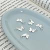 Colgante de Mariposa de Plata Pura S999, Accesorio de Estilo Chino de Plata Lisa para DIY Pulsera Collar Accesorio a Juego Material