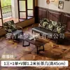 Sillón de sofá de tela, madera maciza, individual, doble, de tres plazas, para sala de estar, casa de huéspedes, habitación de hotel, apartamento, casa de alquiler, estilo vintage