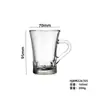 Caneca de Café Simples Resistente ao Calor com Alça Caneca para Leite e Suco Caneca de Vidro Doméstica com Alça Caneca para Chá Preto Atacado Comercial