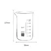 Vaso de Vidrio Espesado Resistente a Altas Temperaturas Vidrio de Borosilicato 5ml-5000ml Vaso Equipo de Enseñanza de Laboratorio Escolar