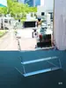 Soporte de exhibición para venta en vivo, estante de almacenamiento de insignias de acrílico, exhibidor de perfume, mascarilla facial, lápiz labial, maquillaje