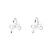Pendientes de lazo con diseño de nicho, pendientes de alta gama, nuevos 2024, pendientes con hebilla explosiva, elegantes pendientes para mujer.