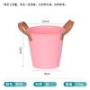 Maceta Nórdica para Suculentas de Balcón Beige con Asa de Metal Maceta Pequeña de Hierro Almacenamiento para el Hogar Cubo Pequeño Maceta para Plantas Bonsái