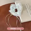 Goma de Pelo Blanca de Encaje Estilo Coreano para Mujer 2025 Nueva Elástica Francesa Retro de Encaje para el Cabello