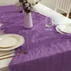 Caminho de Mesa Europeu em Tecido Amassado Gaze de Bali Plissado Tira Longa Toalha de Mesa Decoração de Festa de Casamento Caminho de Mesa Tecido de Fundo para Fotografia