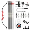 Set de Arco Recurvo y Flechas de Metal para Tiro Deportivo Transfronterizo Accesorios de Equipo de Tiro con Arco para Exteriores Arco para Principiantes Nivel Inicial Set de Arco Recurvo