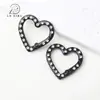 Hebilla de Resorte de Aleación Colorida de Diamante Corazón de 25 mm Anillo Abierto Accesorios para Joyería DIY Cadena para Teléfono Móvil Llavero Colgante para Bolso