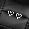 Pendientes de Corazón de Zirconia, Pendientes de Nicho de Alta Gama, Estilo Coreano, Regalo de San Valentín para Novia E8106