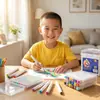 Venda Direta da Fábrica Canetas Marcadoras Brancas de Ponta Dupla para Estudantes, Especializadas para Arte e Pintura, à Base de Óleo, em um Estojo, Canetas Watercolor que Podem Ser Camadas