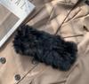 Gorro de pelo de felpa de piel de conejo suave para otoño e invierno, súper bonito, estilo coreano, versátil, ancho y cálido, estilo japonés.