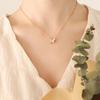 Estilo Japonês e Coreano Tendência Fresco Doce Personalidade Versátil Nicho Design Borboleta Concha Branca Conjunto de Joias Colar Brincos