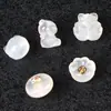 Gelatina Natural de Lichi Ágata Blanca Bolsa de la Suerte Colgante de Pata de Gato Pulsera de Ágata Blanca Hecha a Mano DIY Accesorios de Joyería de Gota Pequeña