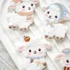 Lindas Ovejas Blancas de Peluche Pegatinas de Tela Bordadas para Ropa Pegatinas de Pudín para Fundas de Teléfono Móvil Pegatinas Bordadas Decorativas Autoadhesivas