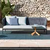 Juego de Sofá para Exteriores Patio Invernadero Muebles de Hotel Terraza de Jardín Exterior Silla de Ratán Sofá Tejido de Ratán de Ocio