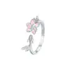 Anillos de Pareja Tichia Original Loto y Carpa Plata de Ley S925 Diseño Único Esmalte Loto Carpa Anillo Abierto