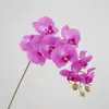 Flores Artificiais de Alta Qualidade com Toque Real, Orquídeas Phalaenopsis para Decoração de Casa, Decoração de Showroom, Arranjos Florais, Cenários de Casamento e Flores Artificiais de Plástico