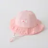 Gorro de Bebé Primavera y Verano Encaje Delgado Dulce Gorro de Princesa Protección Solar Exterior para Bebé Sombrero de Sol Sombrero de Pescador para Bebé