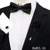 Conjunto de Gravata Borboleta, Abotoaduras e Broche Masculino de Três Peças para Terno de Casamento do Noivo Decoração de Camisa Gravata Borboleta Paisley