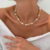 Collar Gargantilla de Perlas de Imitación Irregulares Estilo Barroco Transfronterizo Europeo y Americano Collar Sencillo Ins con Colgante en Forma de Estrella