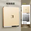 Enchufe de toma de corriente conmutada oculta Tipo 86, toma dorada de cinco agujeros, toma de pared abierta de cinco agujeros para aire acondicionado 16A, panel de pared, enchufe de 2/3 polos
