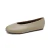 Wei Wei Girl 2115-5 Zapatos Planos de Ballet Retro Franceses para Mujer Zapatos Planos Individuales Invierno Más Terciopelo Cálidos Zapatos de Abuela