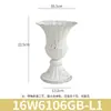 Vaso de Arte Floral Vintage de Ferro Forjado Branco Desgastado Descascando Ornamento Decorativo Americano