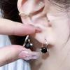 Pendientes de estilo coreano recién llegados con microincrustaciones de circonita, hebilla de oreja, diseño de nicho, sentido de la moda, exquisitos, elegantes, sencillos, varios juegos para mujer.