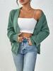 Suéter de mujer de comercio exterior transfronterizo europeo y americano, cárdigan de cuello en V, suéter de punto de color sólido de otoño e invierno, chaqueta de punto informal que combina con todo