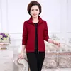 Ropa de Primavera y Otoño para Madre Traje Deportivo para Mediana Edad y Ancianos Chaqueta Estilo Nuevo 2020 para Mujer Talla Grande Top de Mediana Edad Conjunto de Tres Piezas