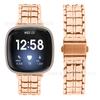 Adecuado para correa de reloj inteligente de metal cuadrado Fitbit versa4 versa3 correa universal de acero aleado de molde privado