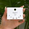 Pendientes de estilo coreano para mujer, con incrustaciones de estrellas, circonitas y estilo pastoral.