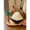 Cuenco de cáscara de coco Cuenco de cáscara de coco Vietnamita Cuchara de madera Cuenco para ensalada de frutas Cuenco para helado raspado Madera de ala de pollo