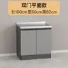 Armário de Cozinha de Aço Inoxidável para Bancada Fogão Multifuncional Integrado Armário de Armazenamento Pia Simples para Aluguel
