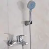 Torneira de Chuveiro de Cobre Válvula Misturadora Quente e Fria Válvula Misturadora Tripla para Banheiro Aquecedor de Água para Banheira Conjunto Simples de Chuveiro
