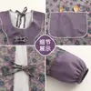 Bata de trabajo transpirable de manga larga, de estilo chino nuevo, de alta gama, moderna y elegante, para talleres y fábricas, delantal resistente al desgaste para cocina y uso doméstico