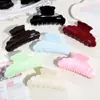 Pinza para el pelo de estilo coreano simple con diseño de mármol y degradado para recogidos en la nuca, Pinza de tiburón con encaje, Accesorio para el pelo Pinza para el pelo ovalada