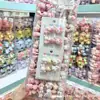 Presilha de Cabelo Infantil Miffy Coelho Morango Rosa Kt Gato Desenho Animado Doce Menina Franja Lateral Grampo Atacado