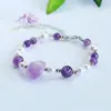 Pulsera de Amatista Natural Fuego Púrpura Nueve Ai Yu Pulsera de Perlas de Concha Blanca Venta al por mayor de Comercio Electrónico en Transmisión en Vivo S5062605
