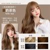 Crema Tinte para el Cabello Sin Amoniaco, Crema de un Solo Color para Cubrir Canas, Color Multietapa, Tinte para el Cabello Negro Azul Té Negro en un Solo Paso